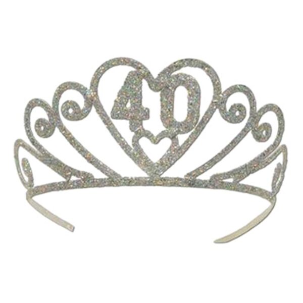 Glittertiara med Siffror - 40