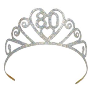 Glittertiara med Siffror - 80