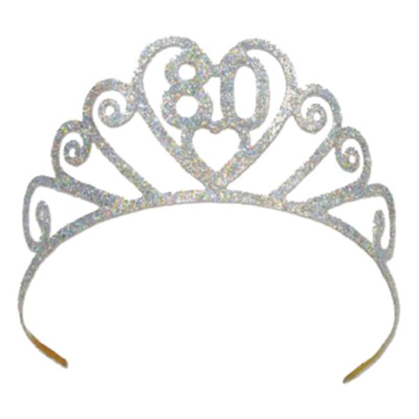 Glittertiara med Siffror - 80