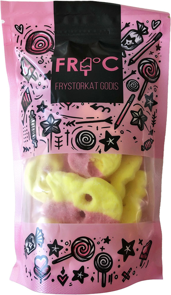 Fryc Frystorkat Godis - Sura Skallar Hallon-Citron 100g