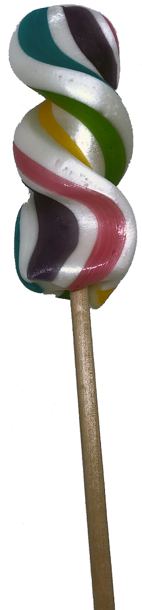 Spiralklubba Regnbåge 50g