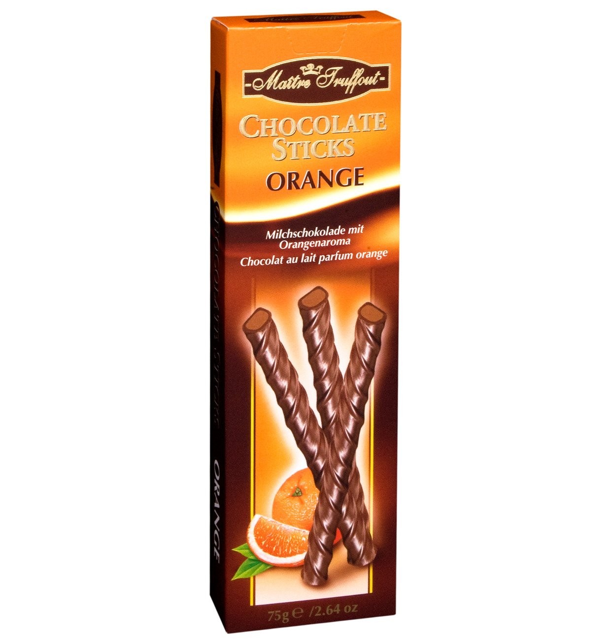 Maitre Truffout Chocolate Sticks Orange 75g