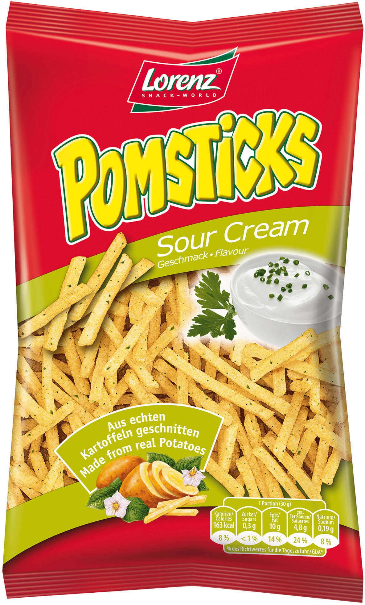 Lorenz Pomsticks Sour Cream 85g
