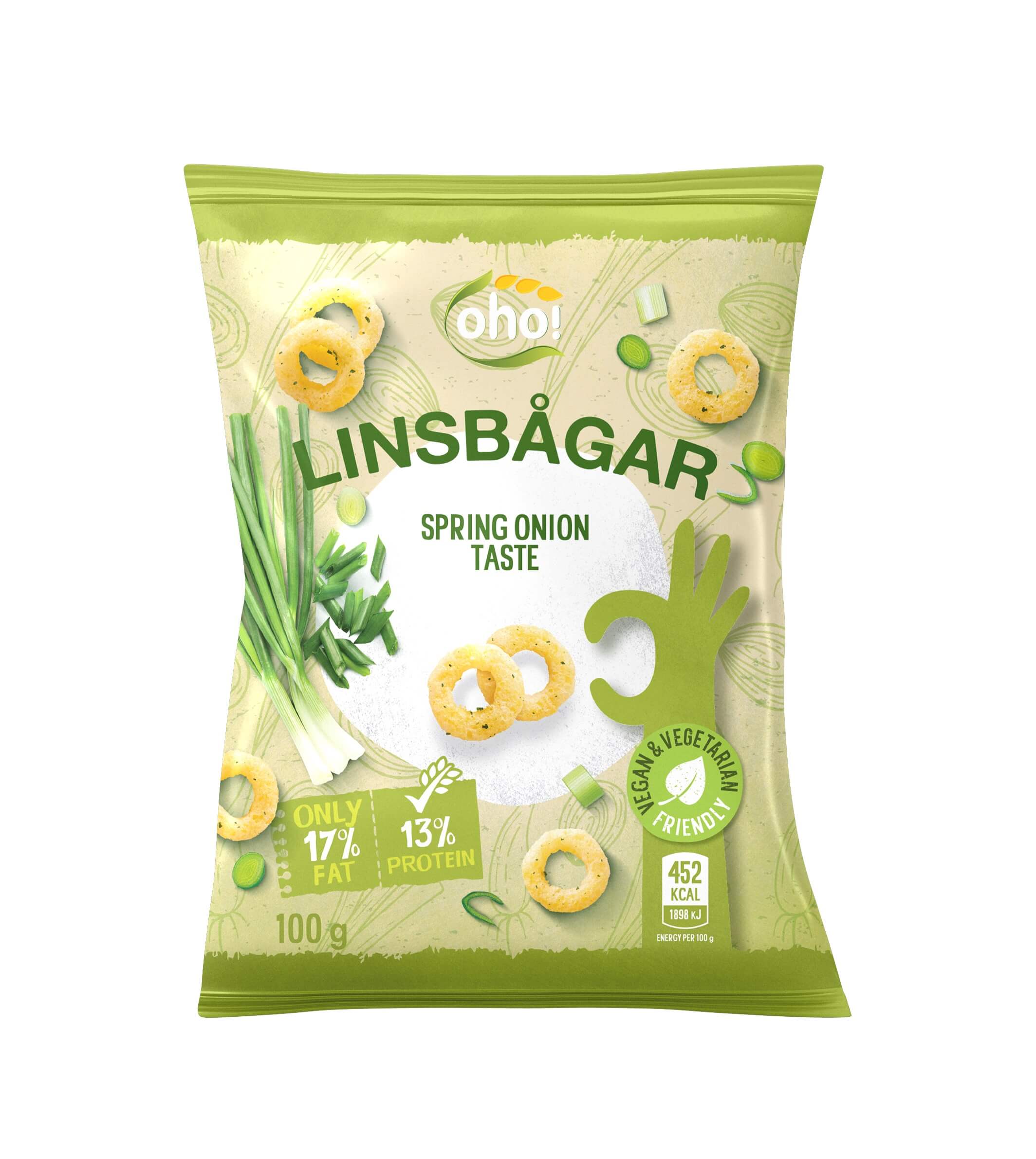 Oho! Linsringar Spring Onion 100g