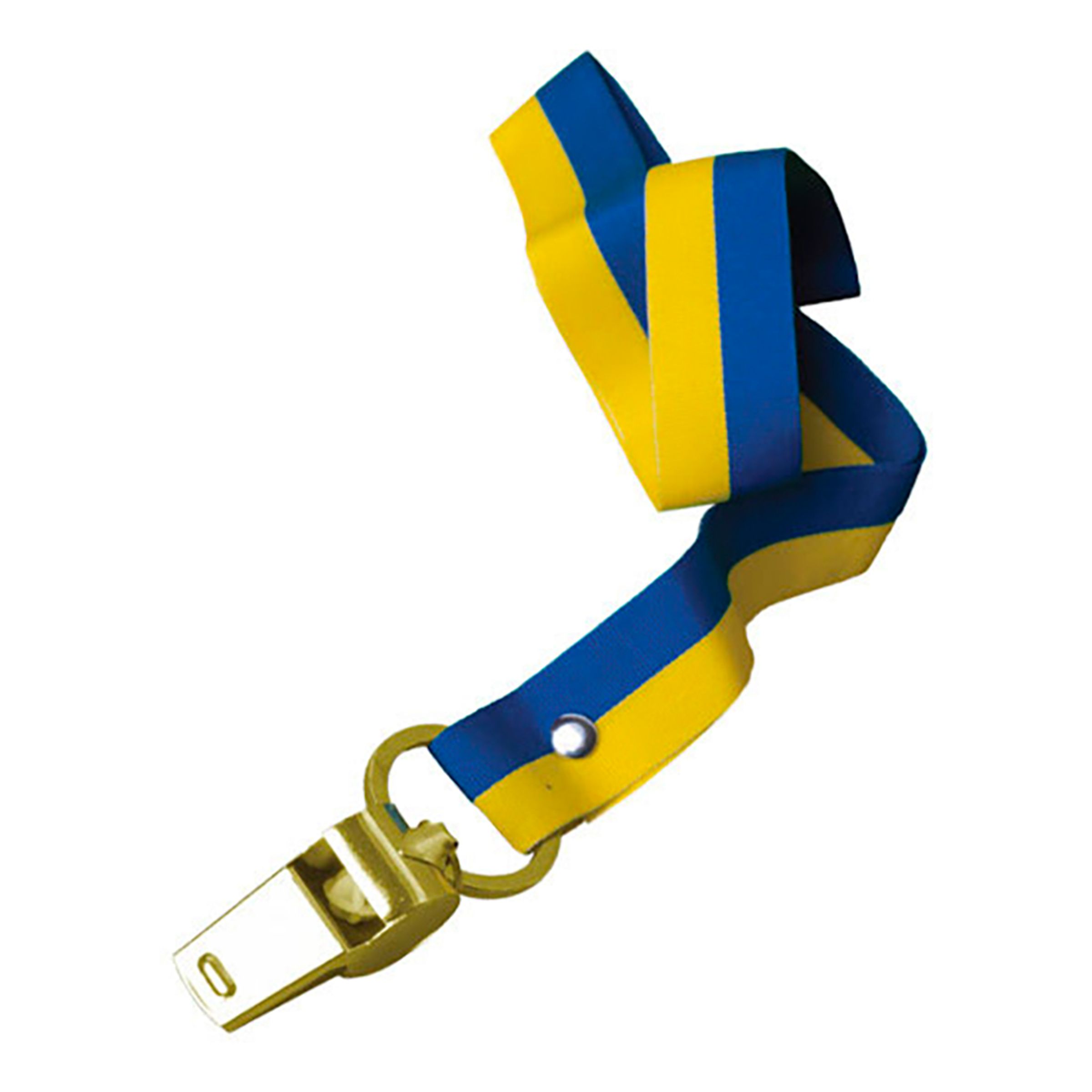 Visselpipa på Blå/Gult Band - Guld