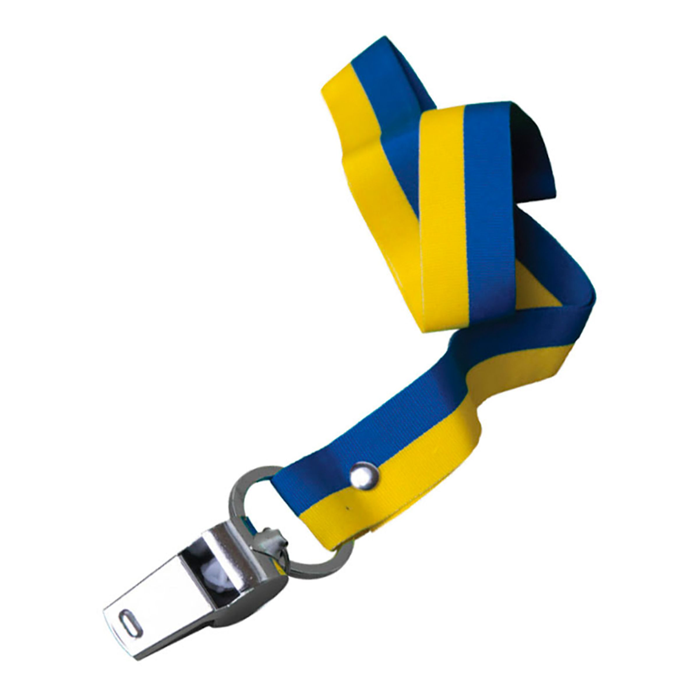 Visselpipa på Blå/Gult Band - Silver