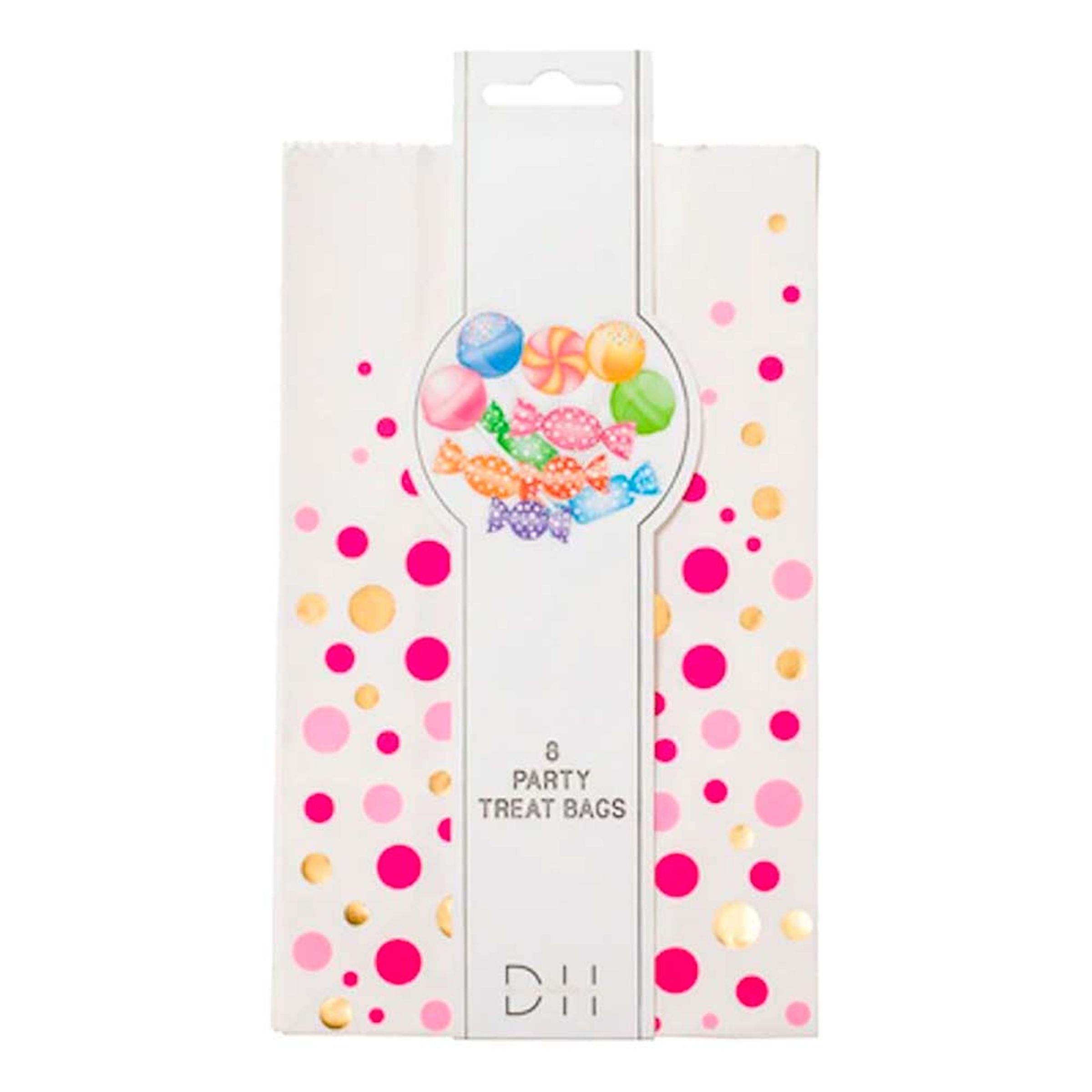 Godispåsar Rosa/Guld Prickar - 8-pack