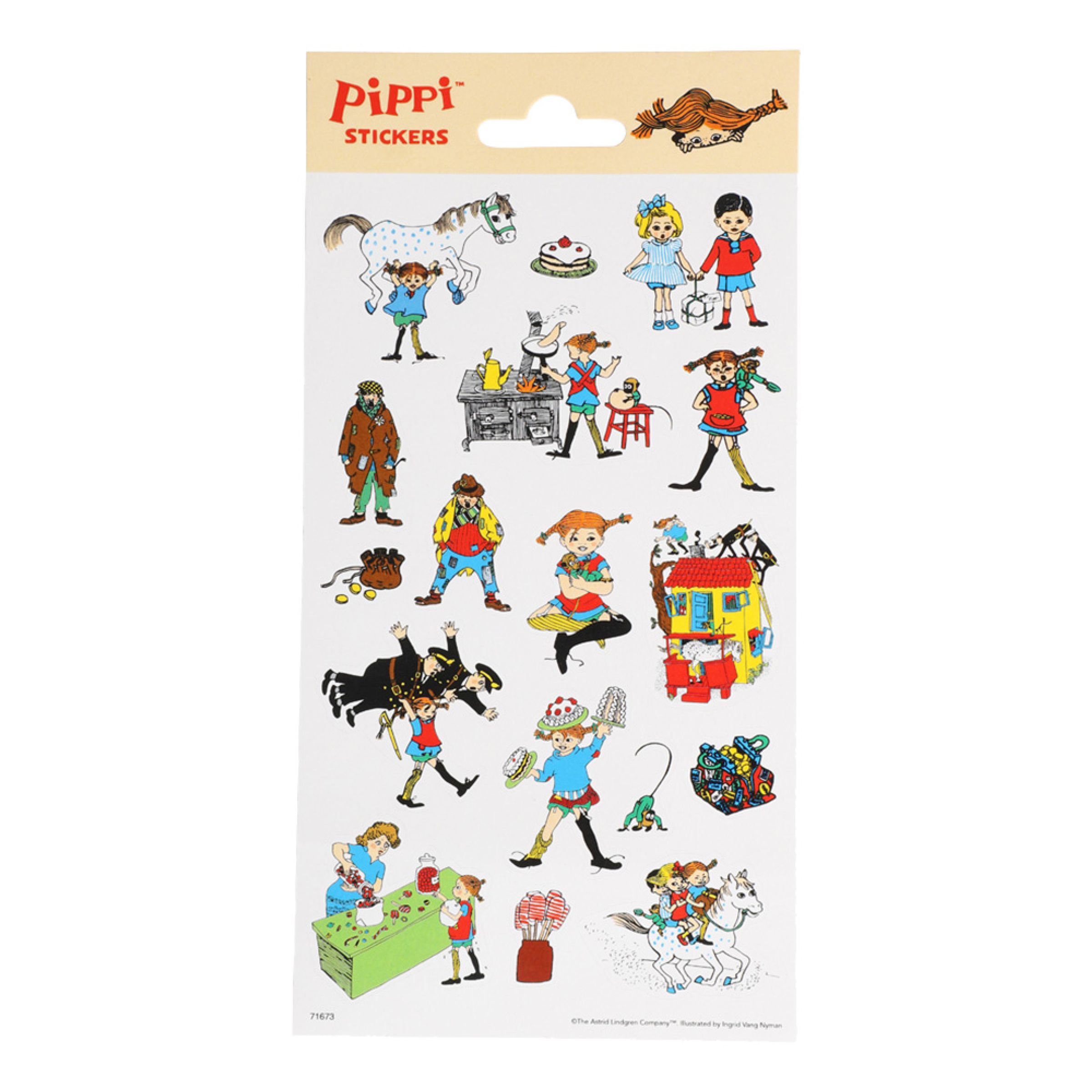 Stickers Pippi Långstrump