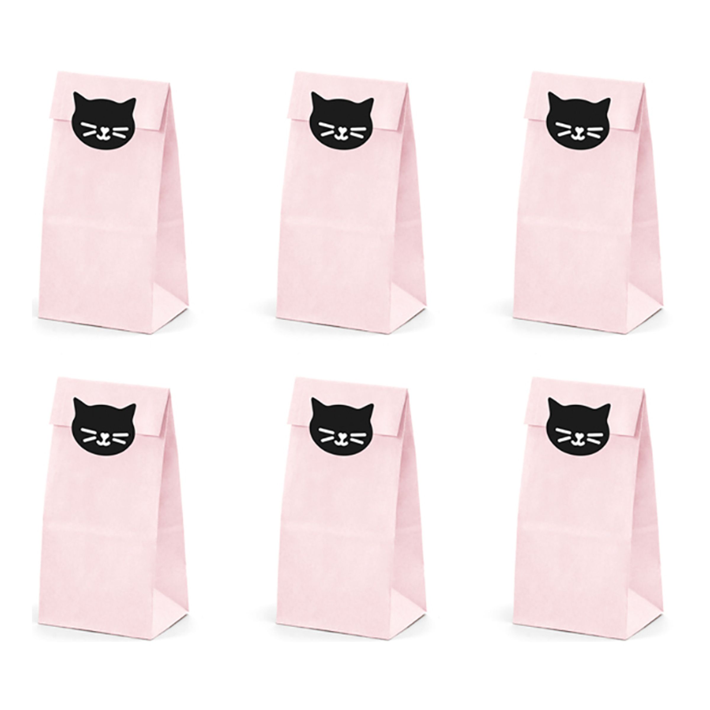 Kalaspåsar Katt Rosa - 6-pack