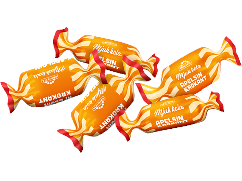 Konfekta Apelsinkrokantkola 1.3kg(BF:2025-06-14)