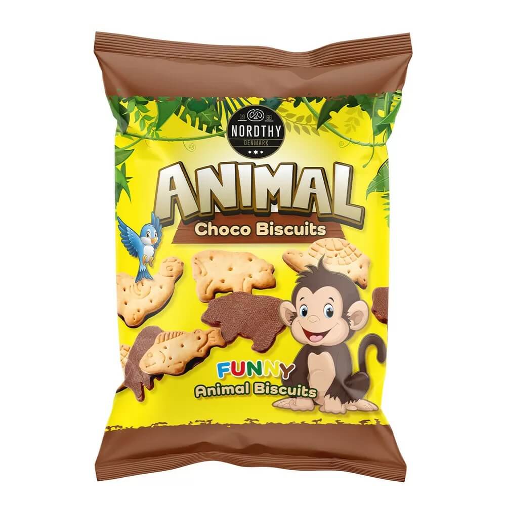 Nordthy Animal Choco Biscuits 150g(BF:2025-07-19)