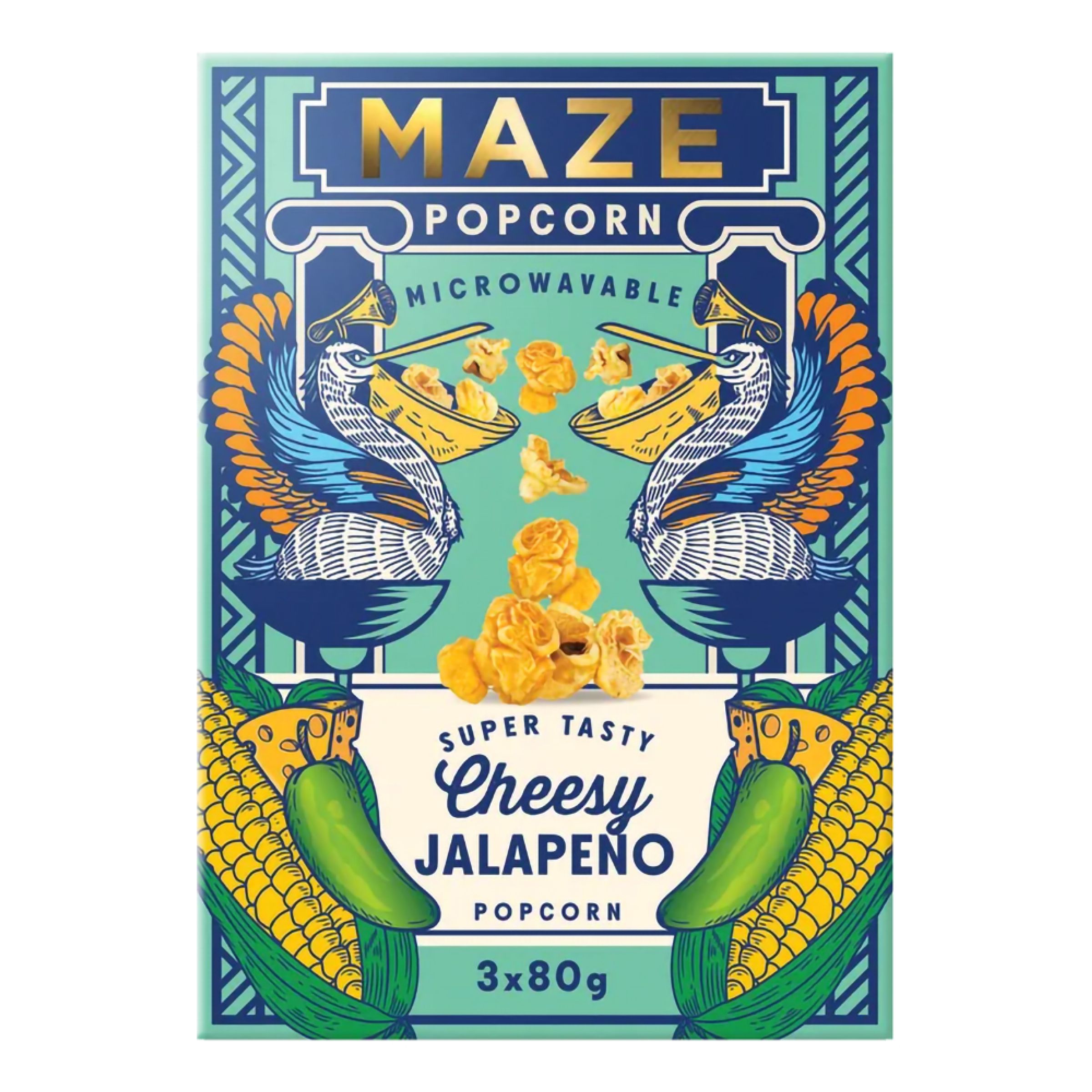 Maze Cheesy Jalapeno Popcorn - 3-pack