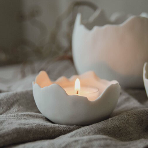Eggshell Skål/Ljuslykta, 5x8cm - Majas lyktor/ Barncancerfonden