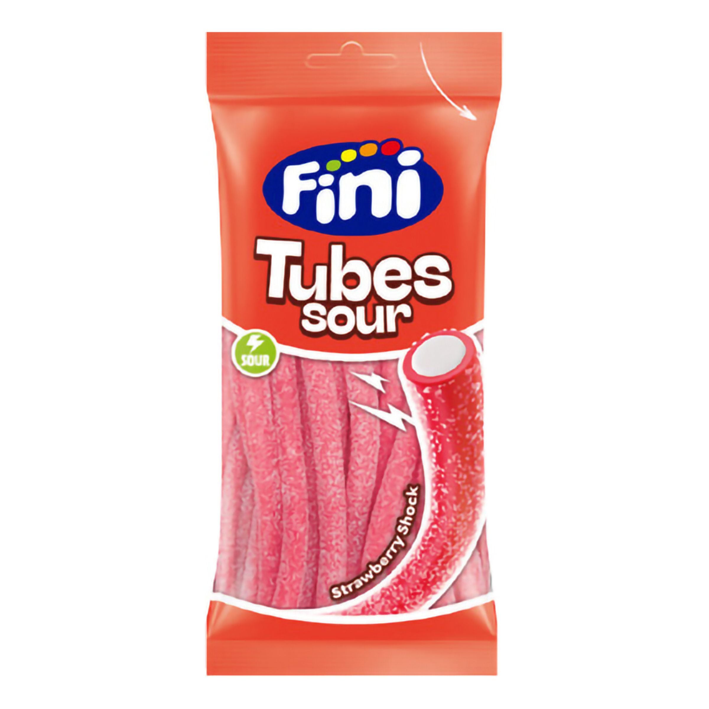 Fini Sour Tubes Jordgubb - 75 g