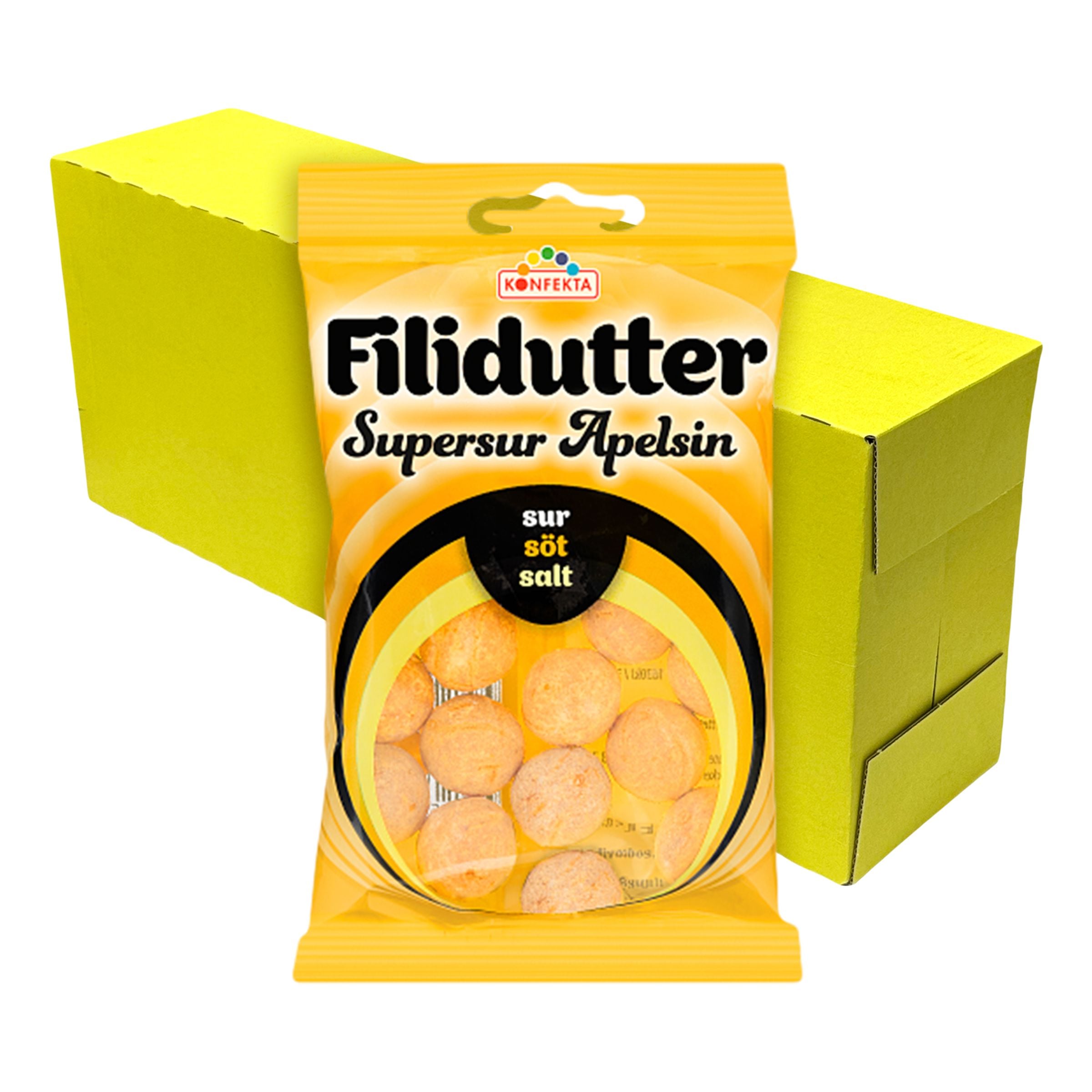 Filidutter Supersur Apelsin Storpack - 20 x 65 g