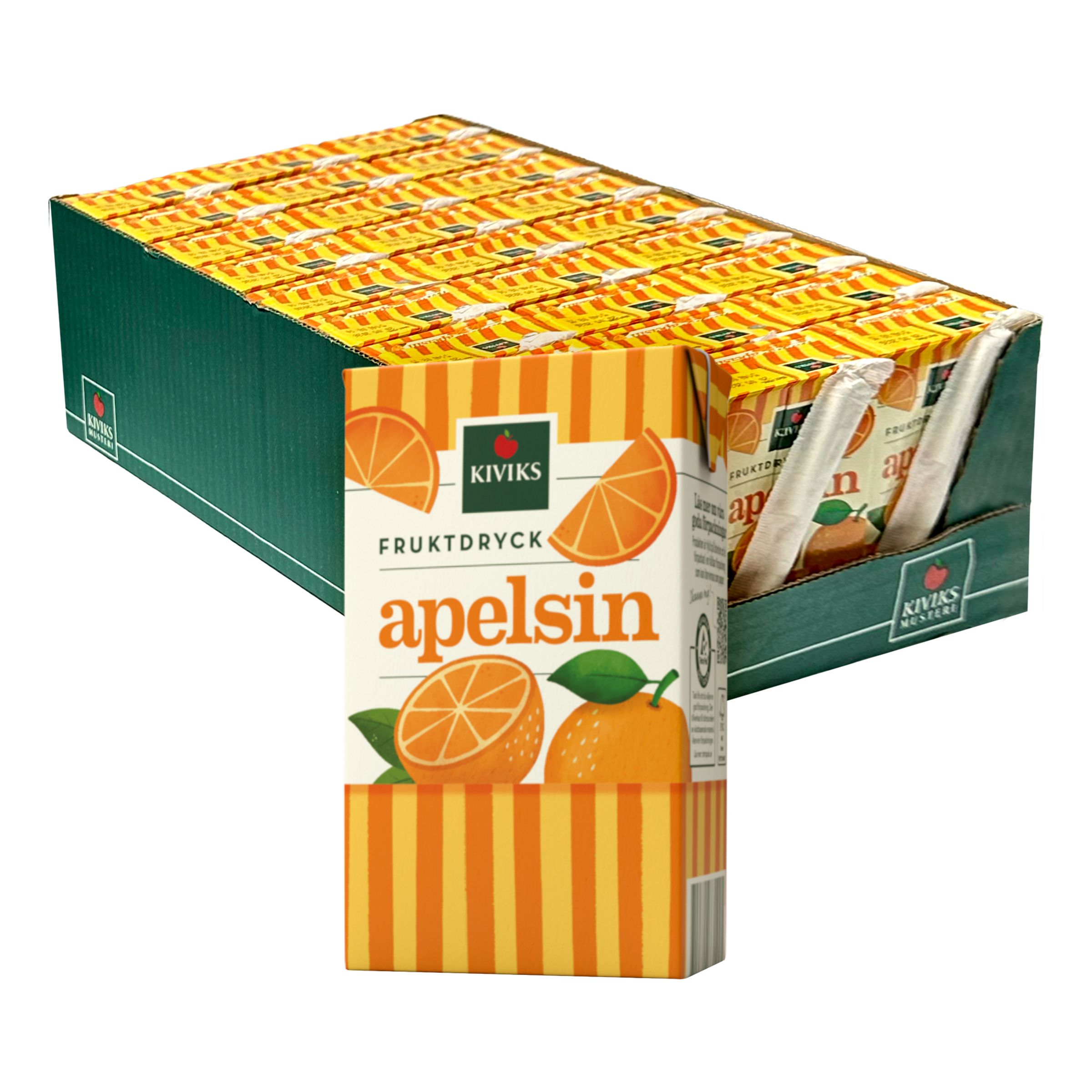 Kivik Apelsindryck med Sugrör - 27 x 25 cl