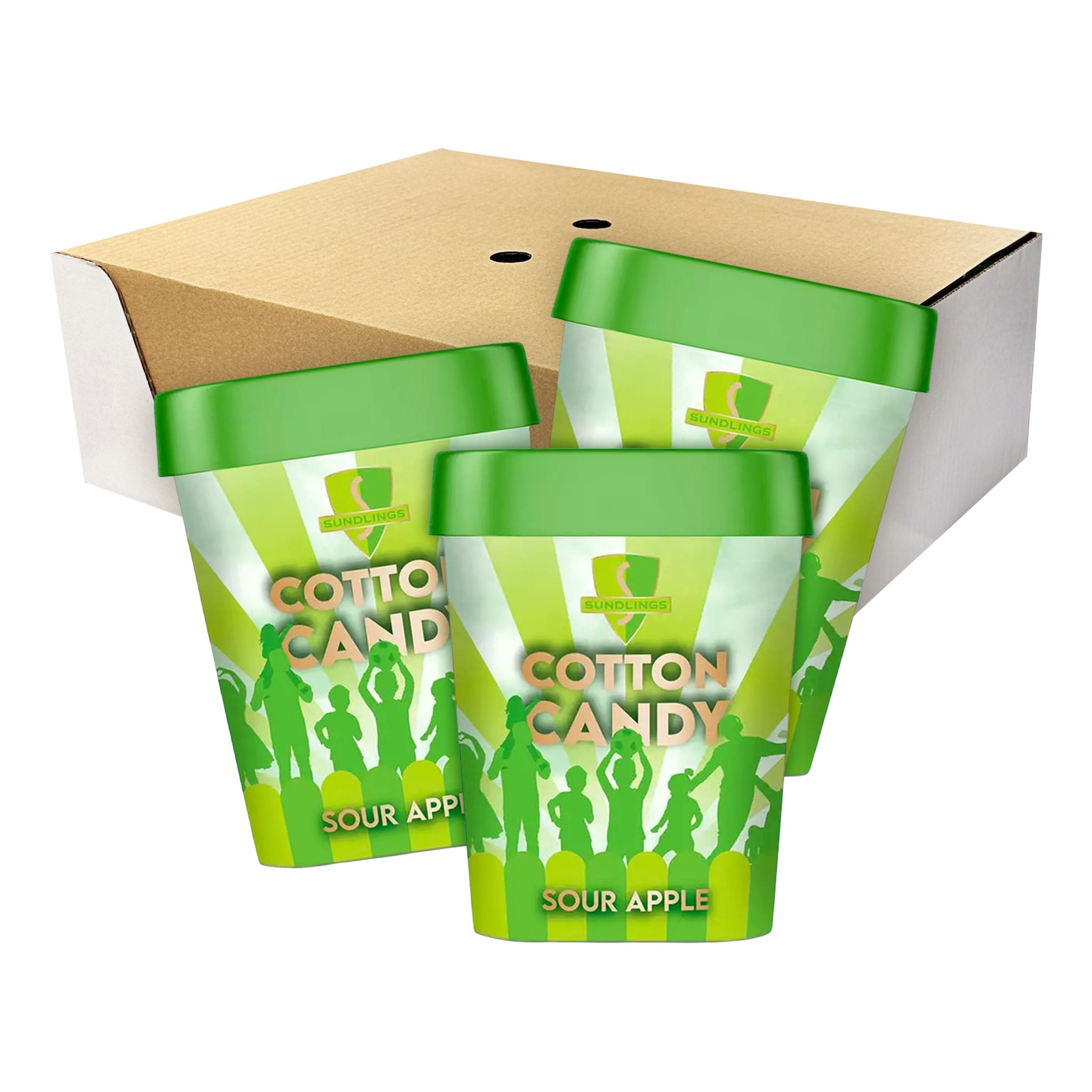Sundlings Sockervadd Sour Apple Storpack - 12 x 40 g