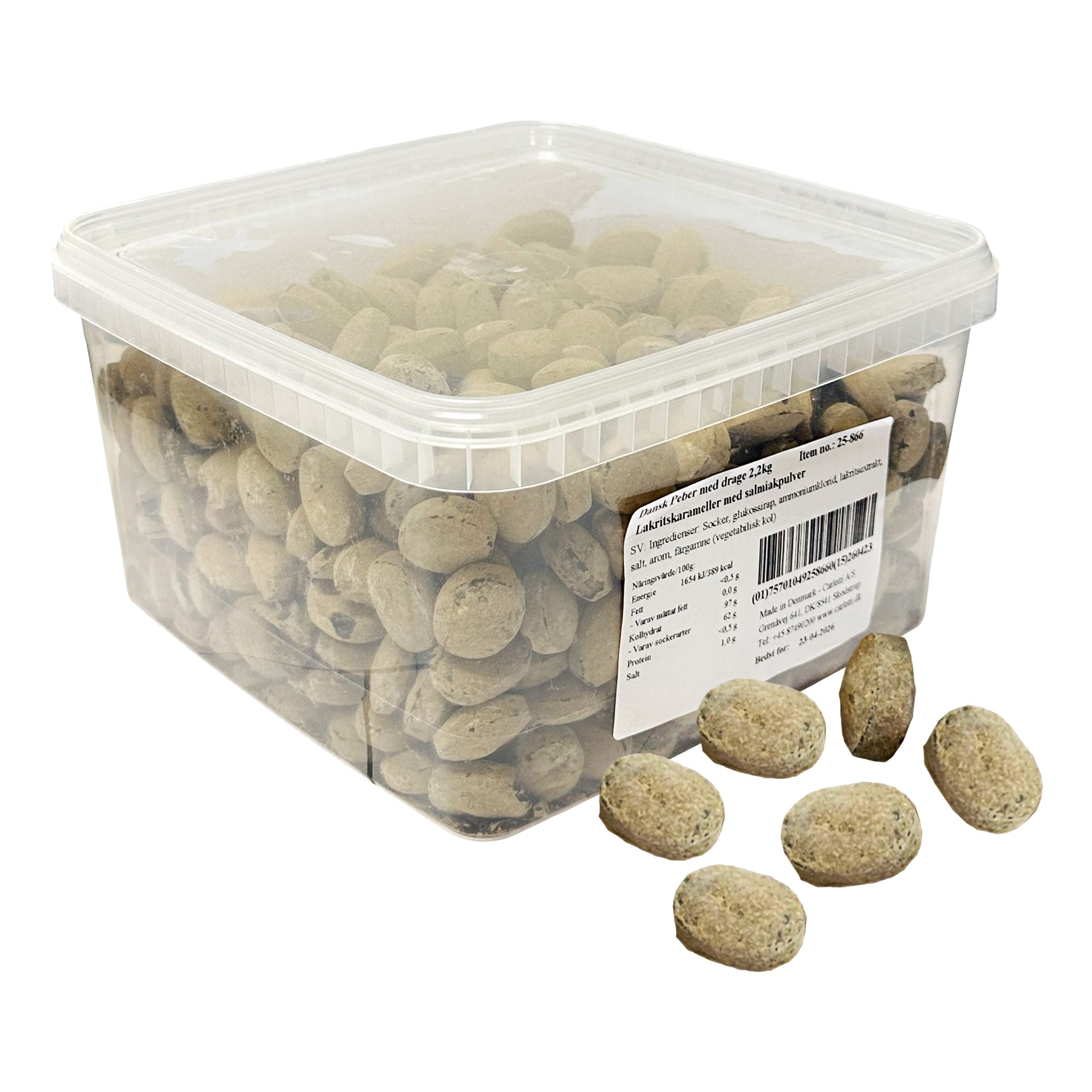 Dansk Peber Med Dragé Storpack - 2,2 kg