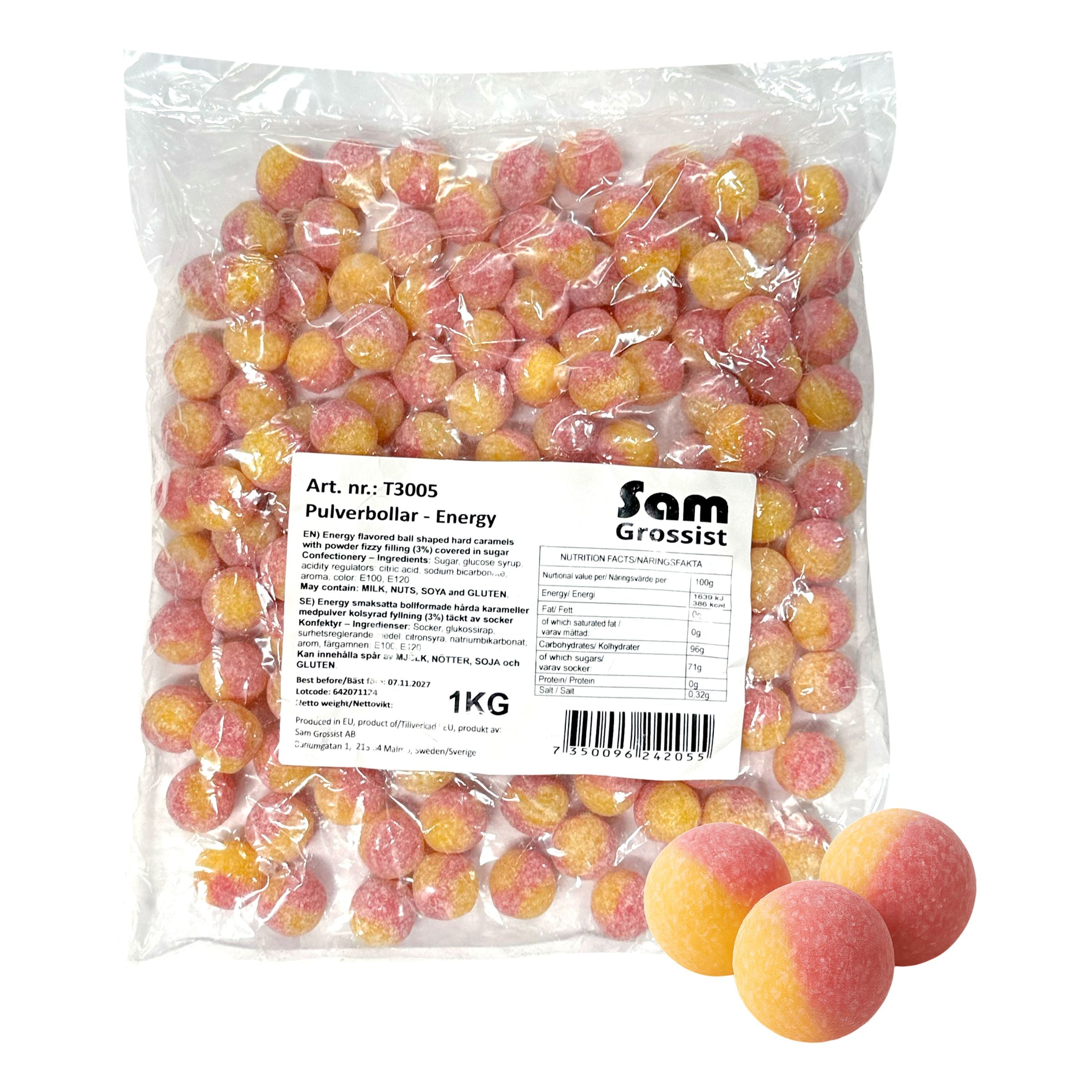 Pulverbollar Energy Storpack - 1 kg