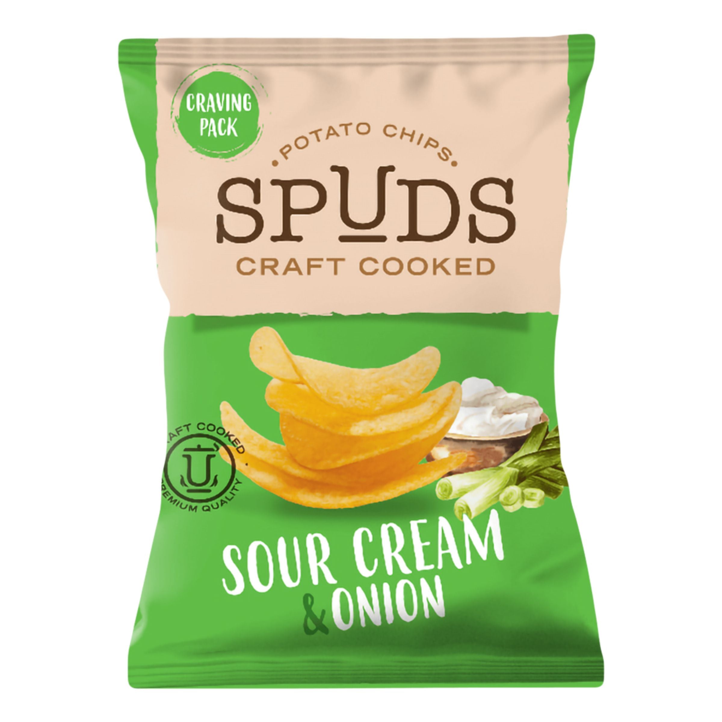 Spuds Craft Cooked Sour Cream & Onion - 145 g