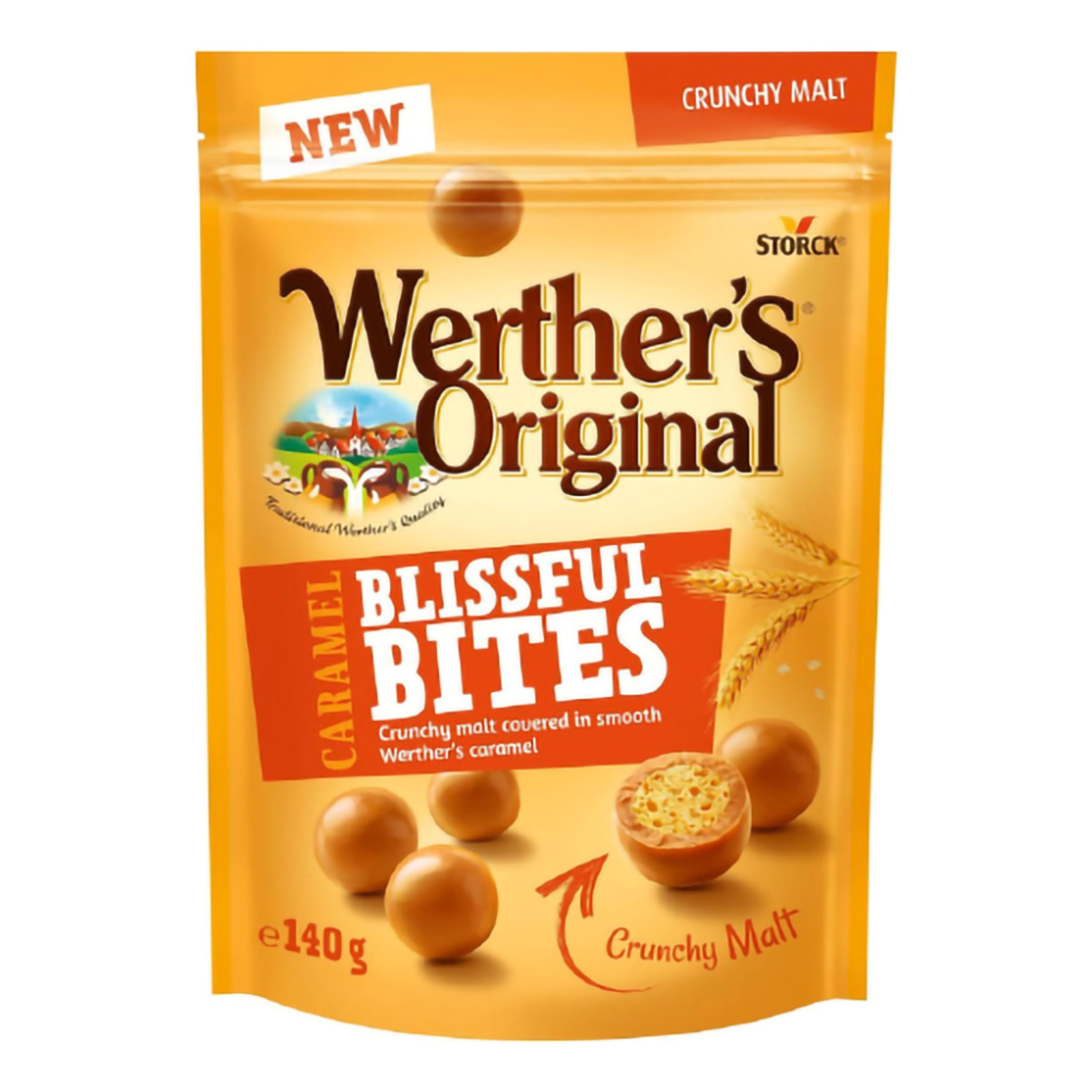 Werthers Original Caramel Blissful Bites Crunchy Malt - 140 g