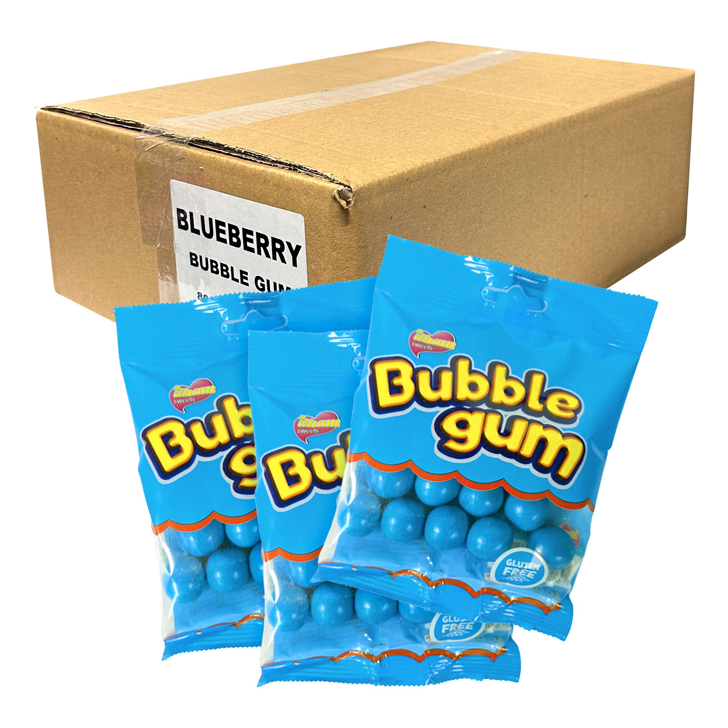 Bubble Gum Blåbär Storpack - 24 x 80 g