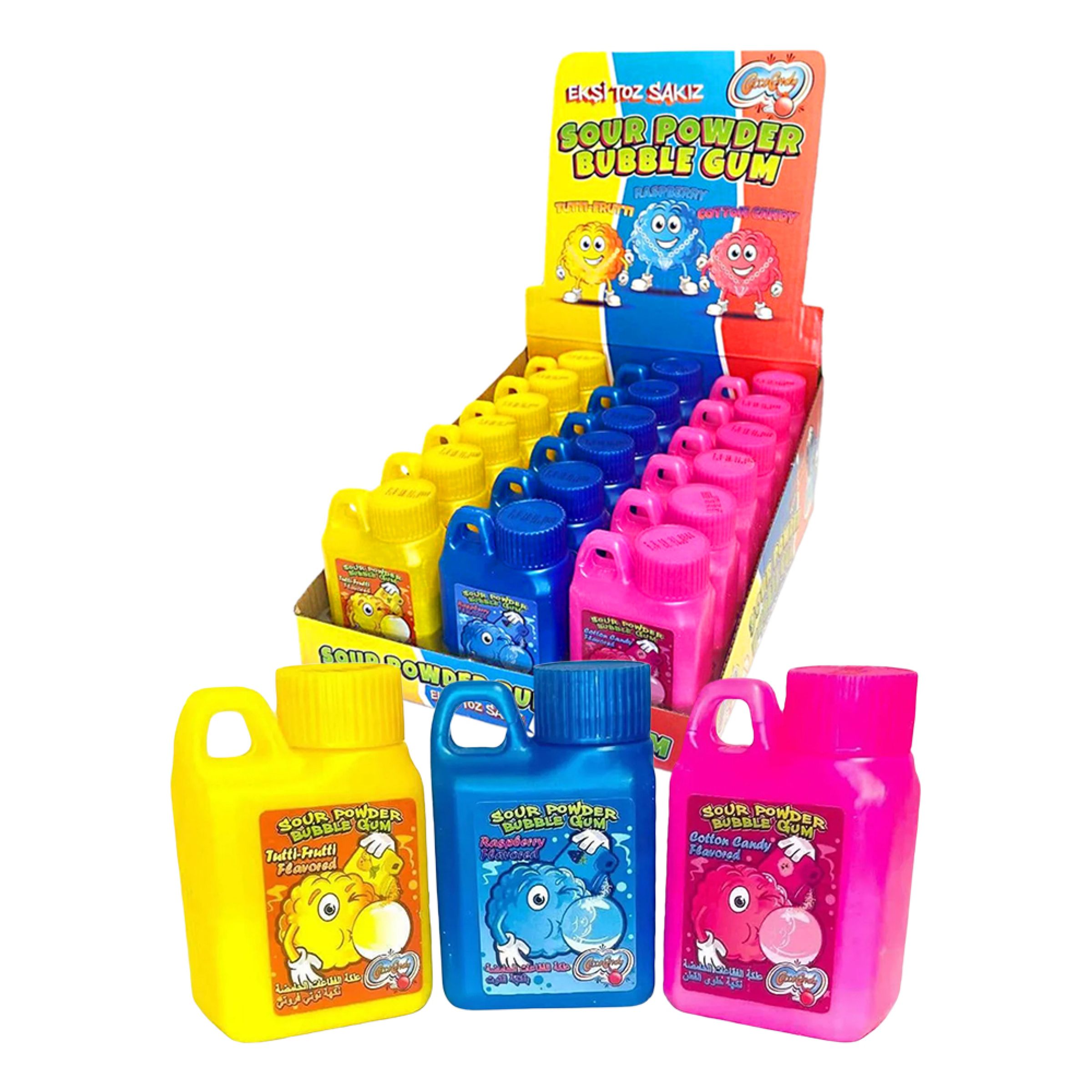 Sour Powder Bubble Gum Storpack - 18 x 50 g