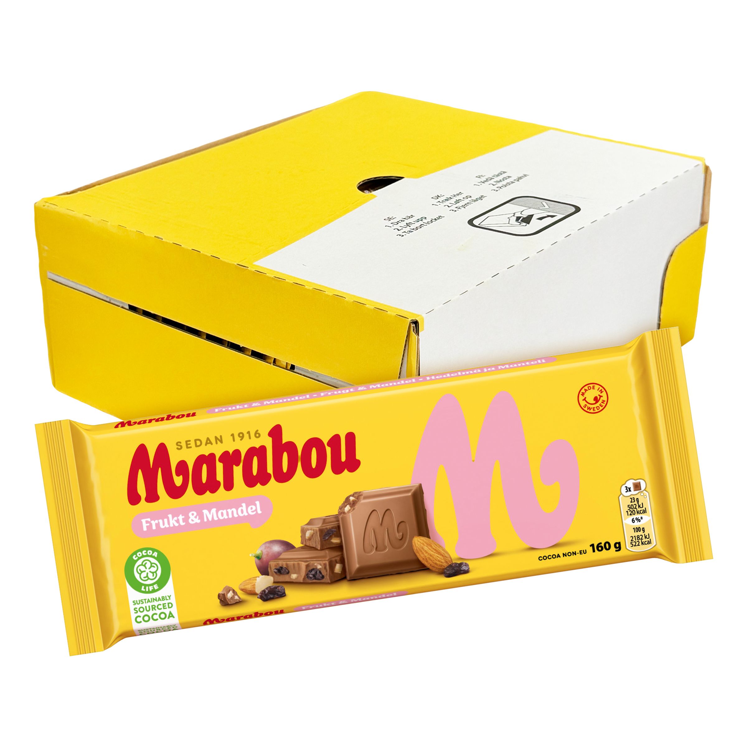 Marabou Frukt & Mandel Chokladkakor Storpack - 15 x 160 g