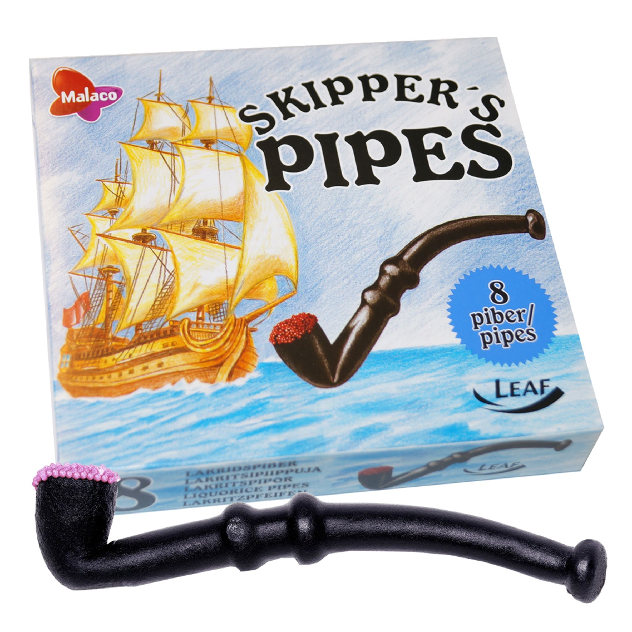 Skipper's Pipes Lakritspipor - 8 x 17 g