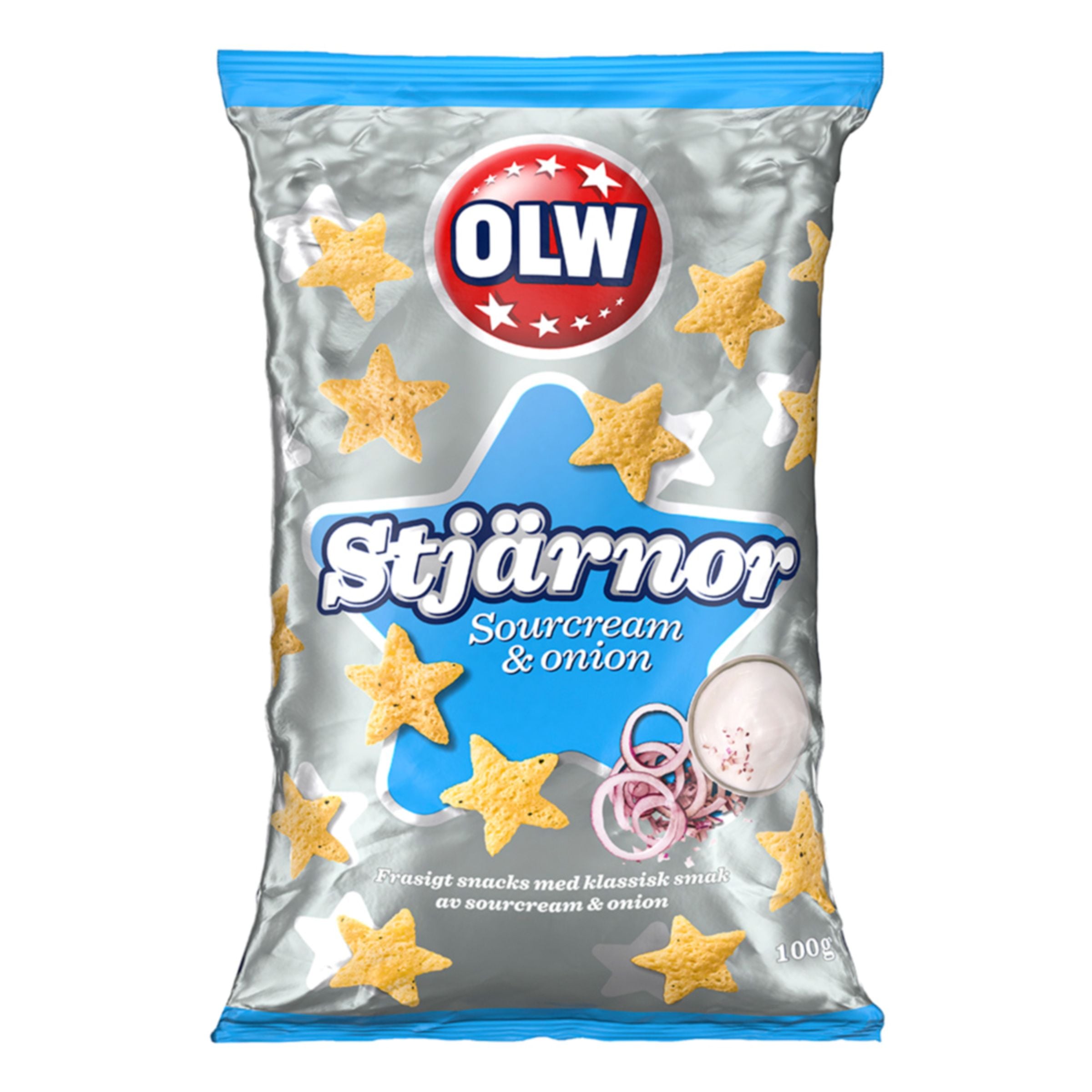 OLW Stjärnor Sourcream & Onion - 100 g