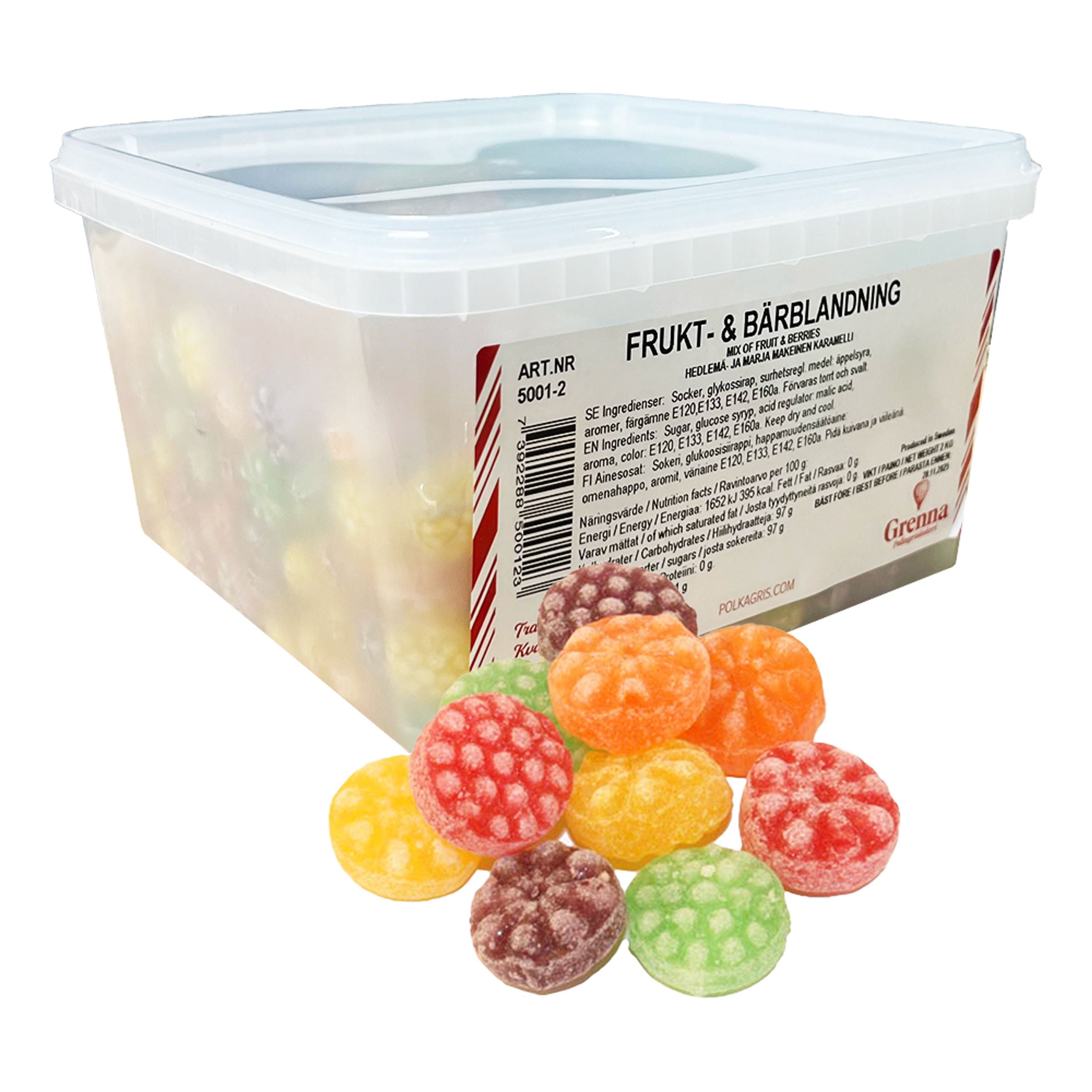 Grenna Frukt & Bärblandning Storpack - 2 kg