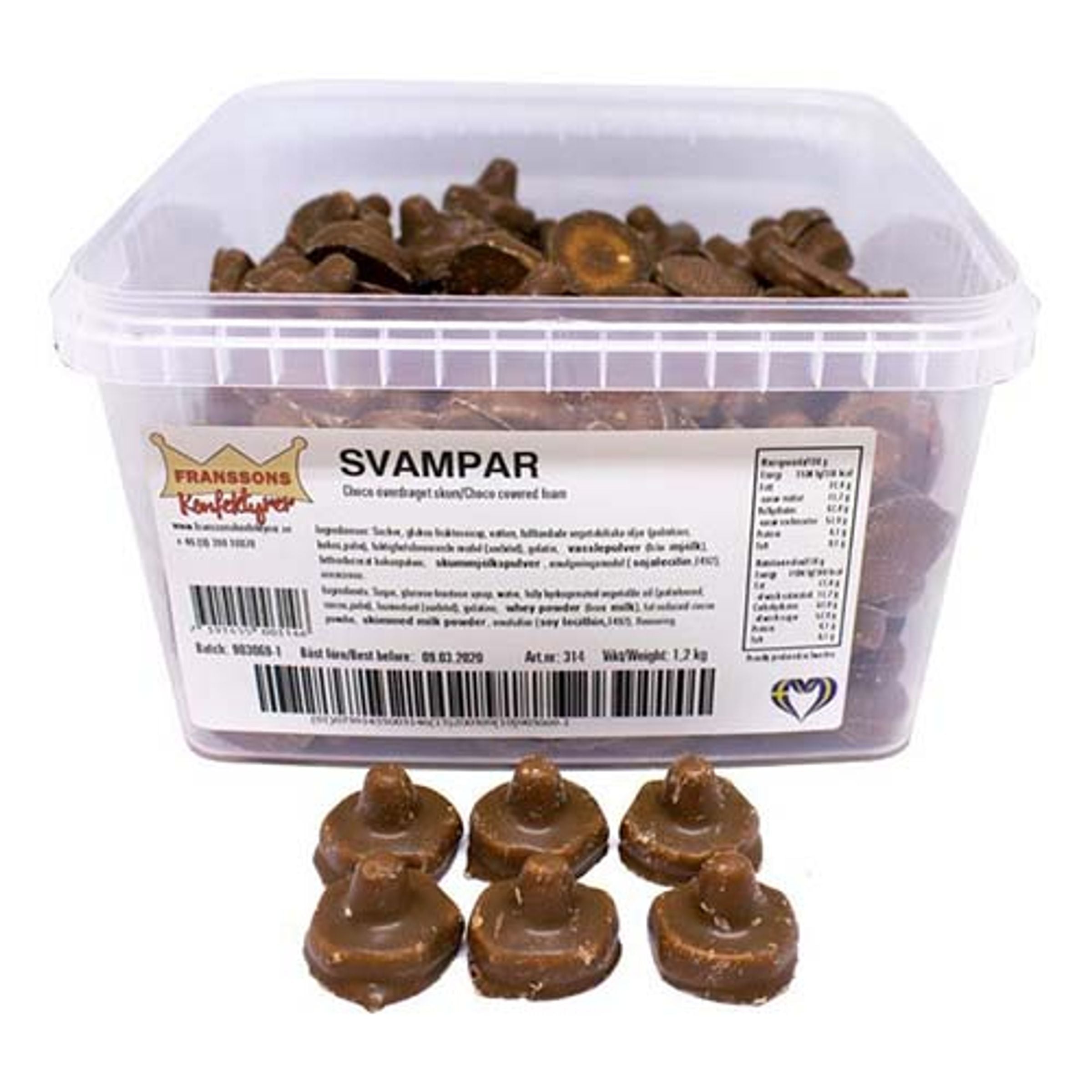 Chokladsvamp Storpack - 1,2 kg