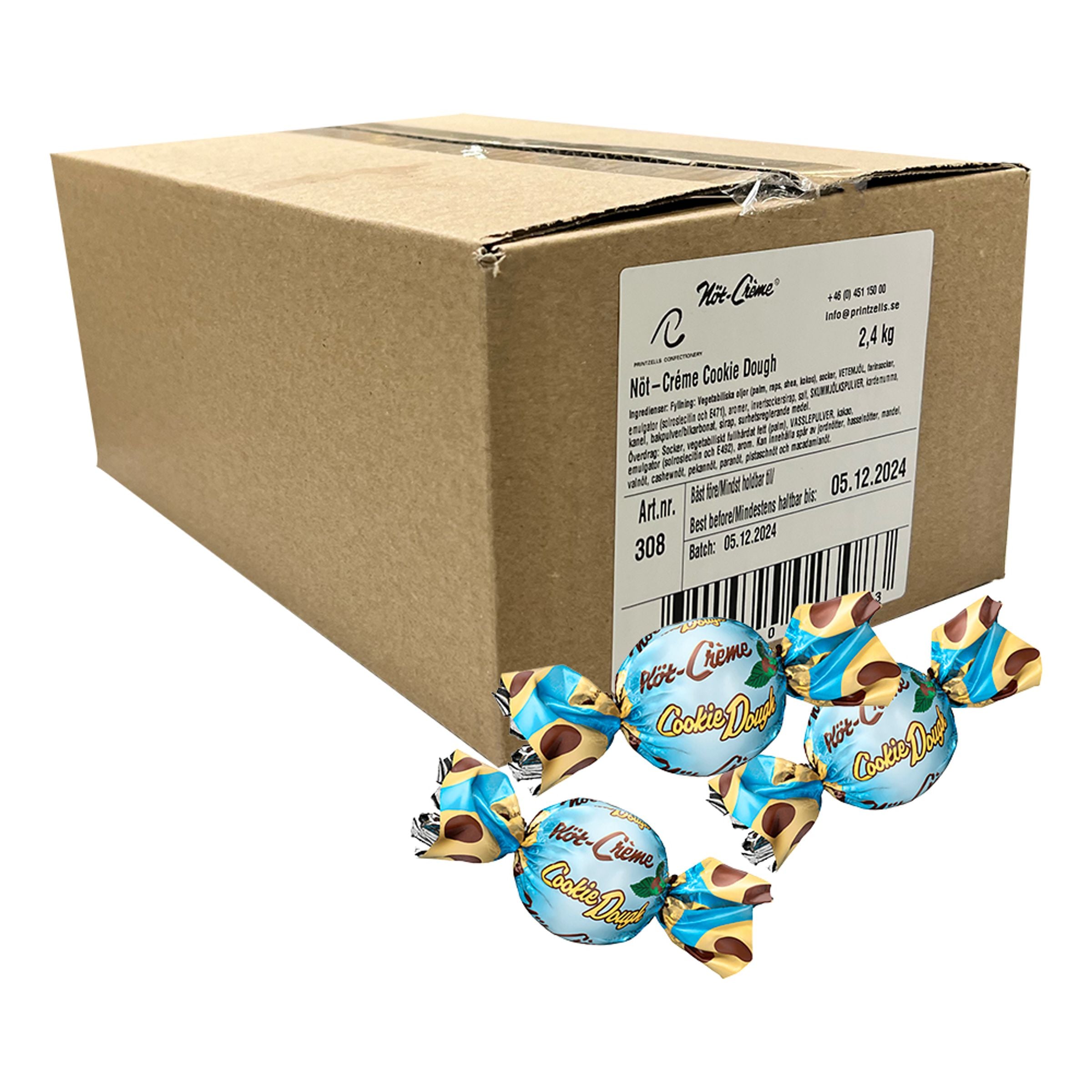 Nöt-Créme Cookie Dough Pralin Storpack - 2,4 kg