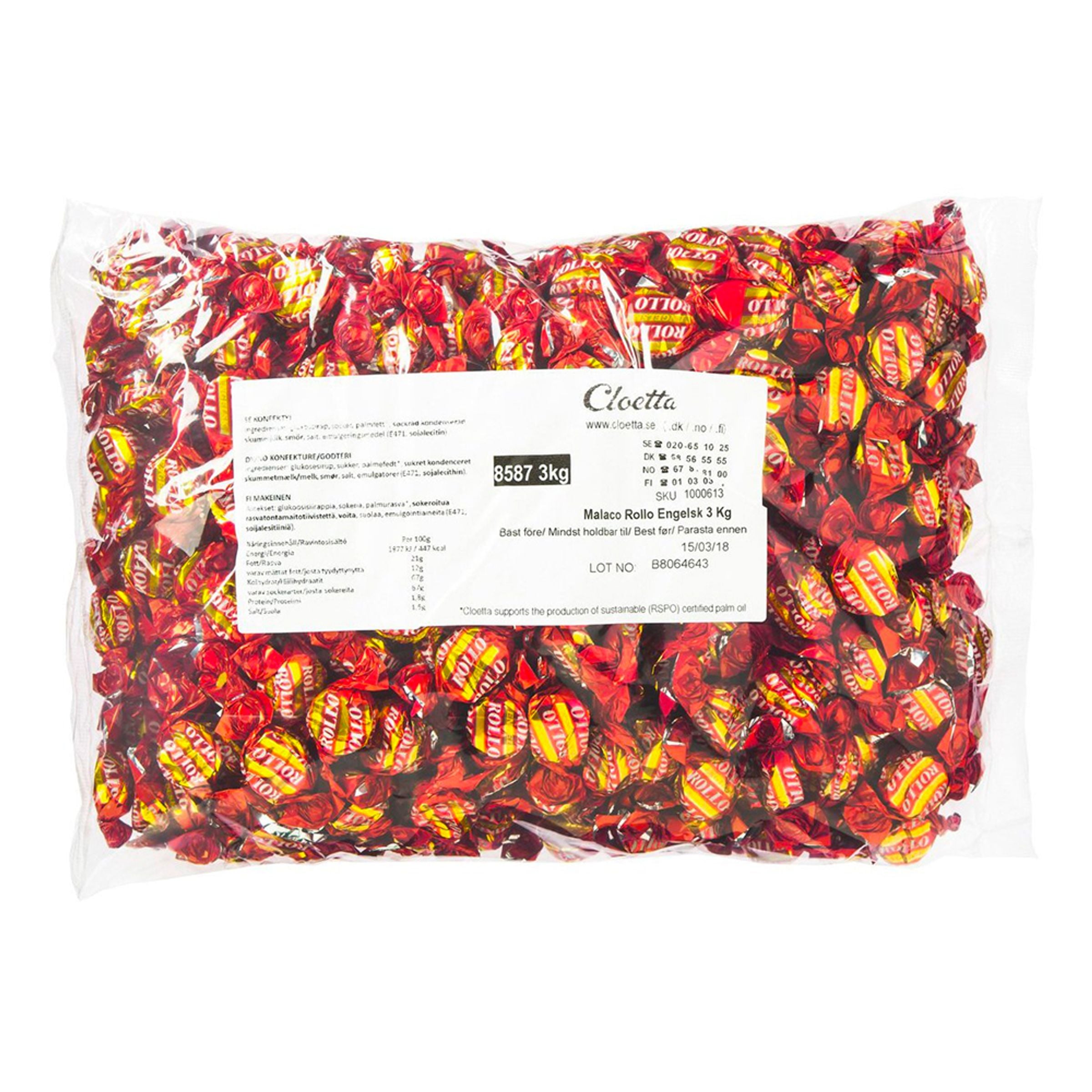 Rollo Engelsk Storpack - 2,5 kg