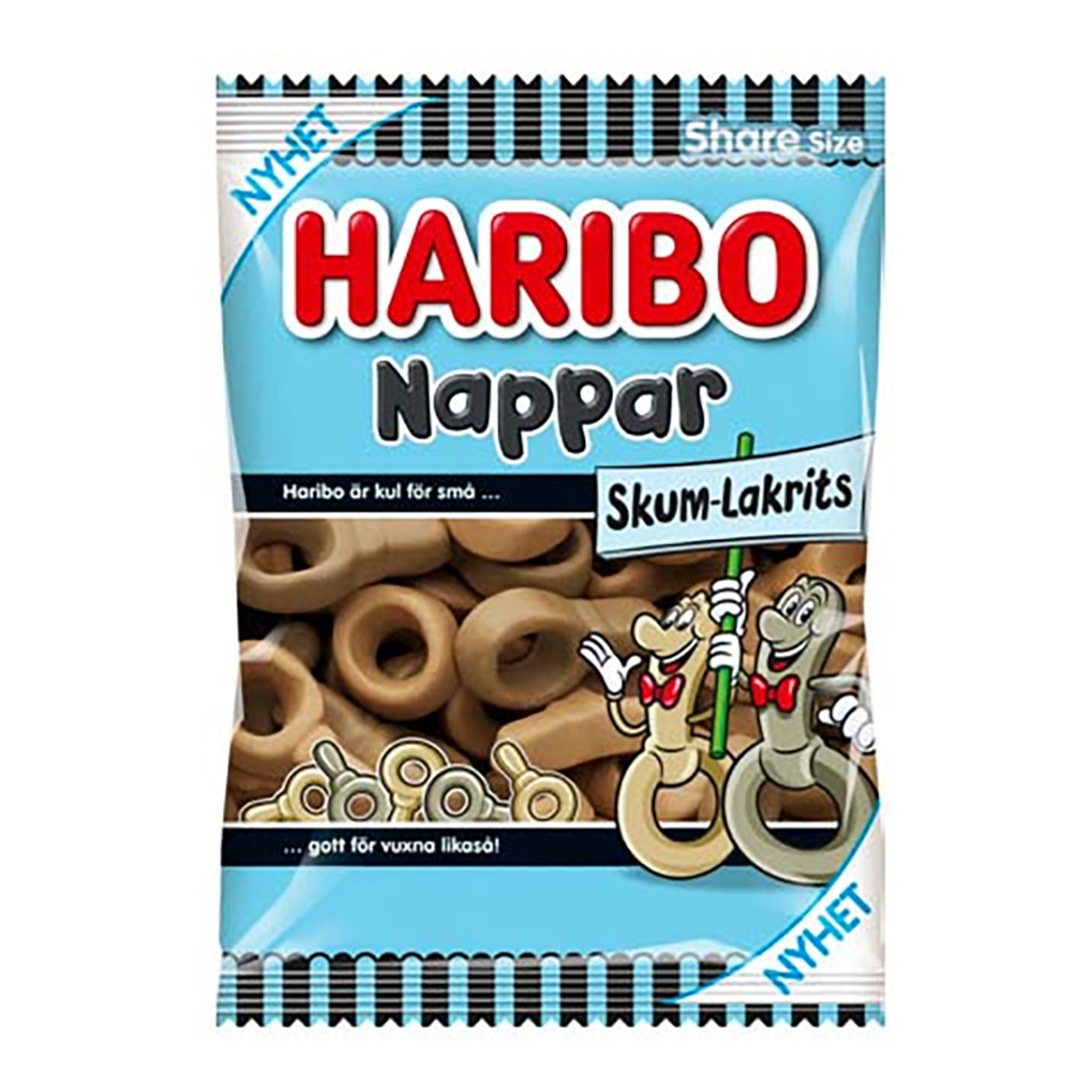 Haribo Nappar Skum-Lakrits - 120 g