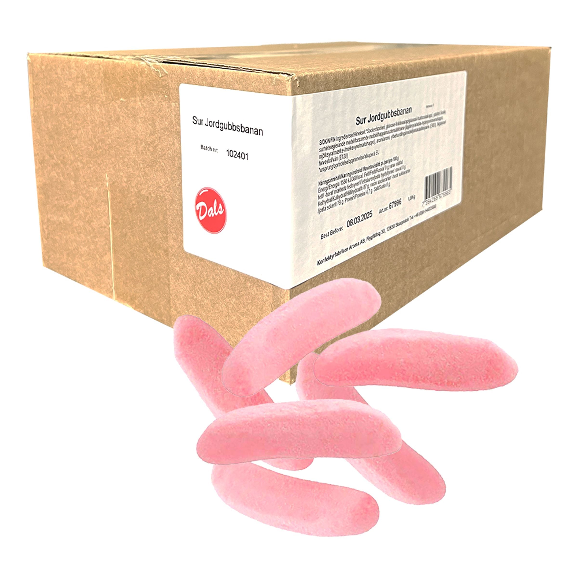 Sura Jordgubbsbananer Storpack - 1,8 kg