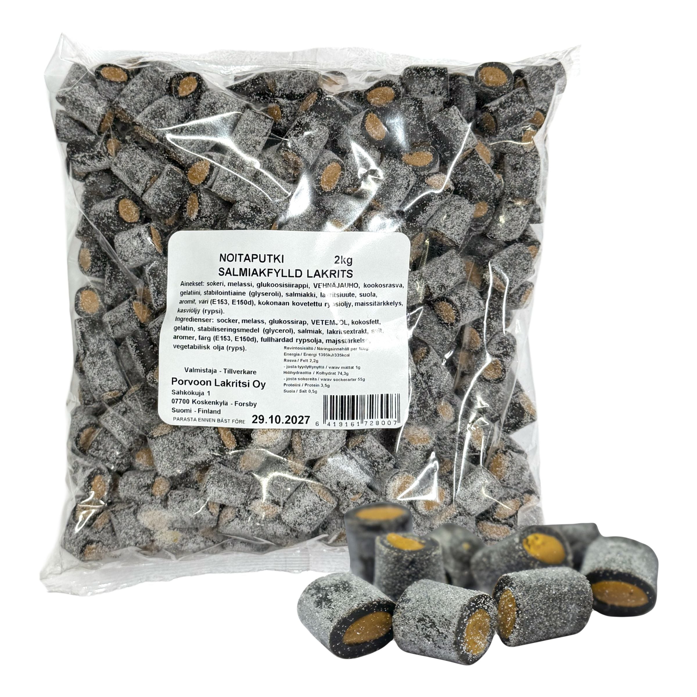 Salmiakfylld Lakrits Storpack - 2 kg