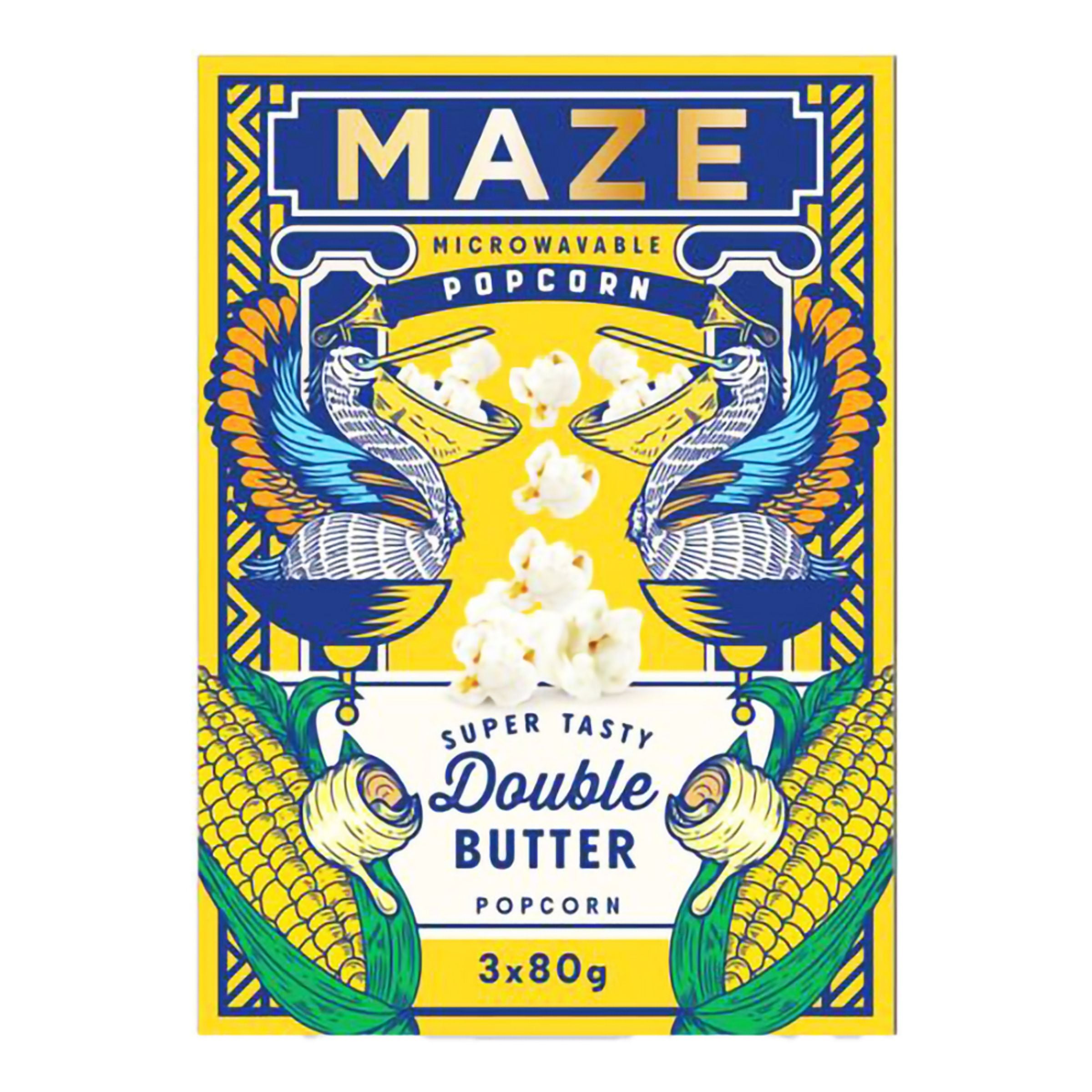 Maze Popcorn Double Butter - 3 x 80 g