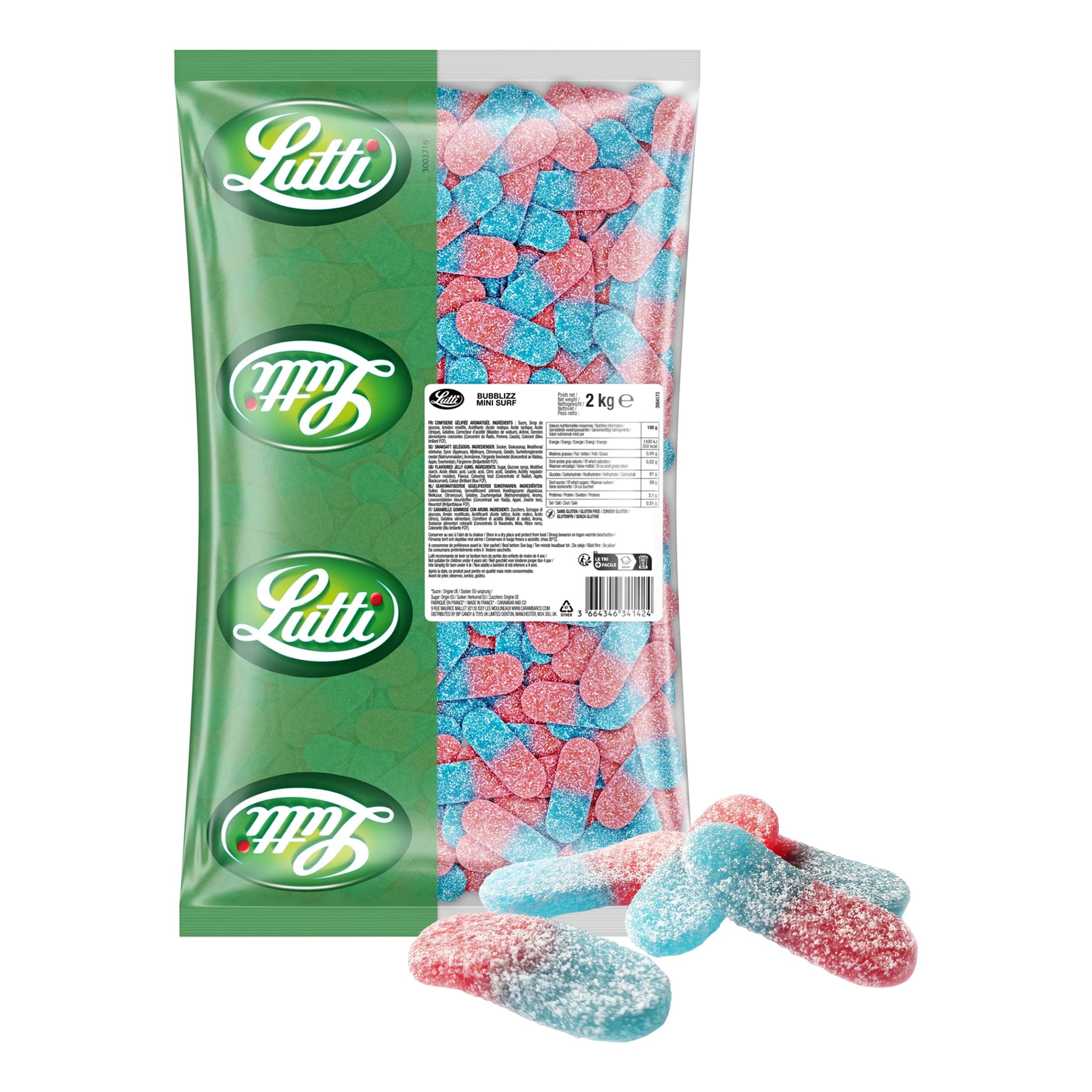 Lutti Bubbliz Mini Surf Storpack - 2 kg